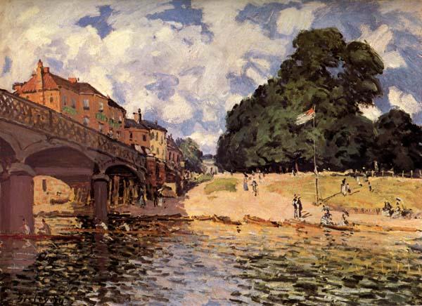 Alfred Sisley Bridge at Hampton Court France oil painting art